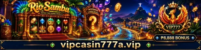 VIP777 slot room banner with glowing reel imagery across a dark phoenix-lit scene