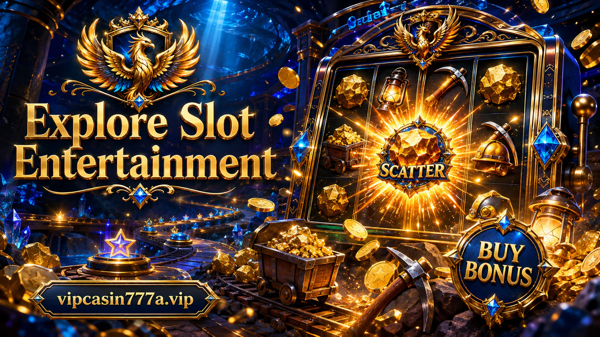 VIP777 slot games scene with a sapphire gem in focus among moving gold reel symbols